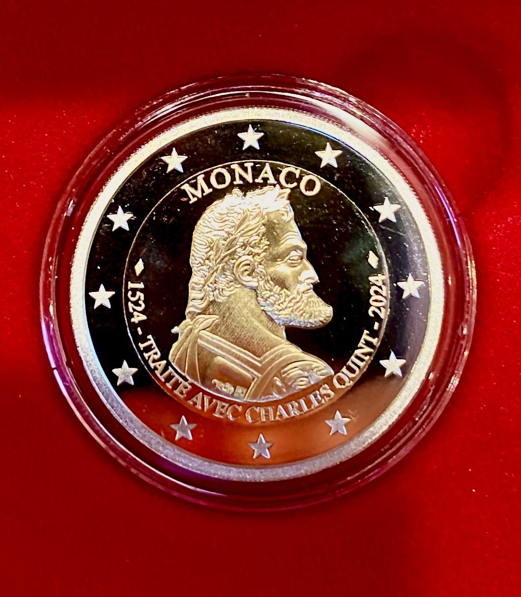 Monaco 2024 - 2 Euro Münze "500 Jahre Vertrag mit Karl V."